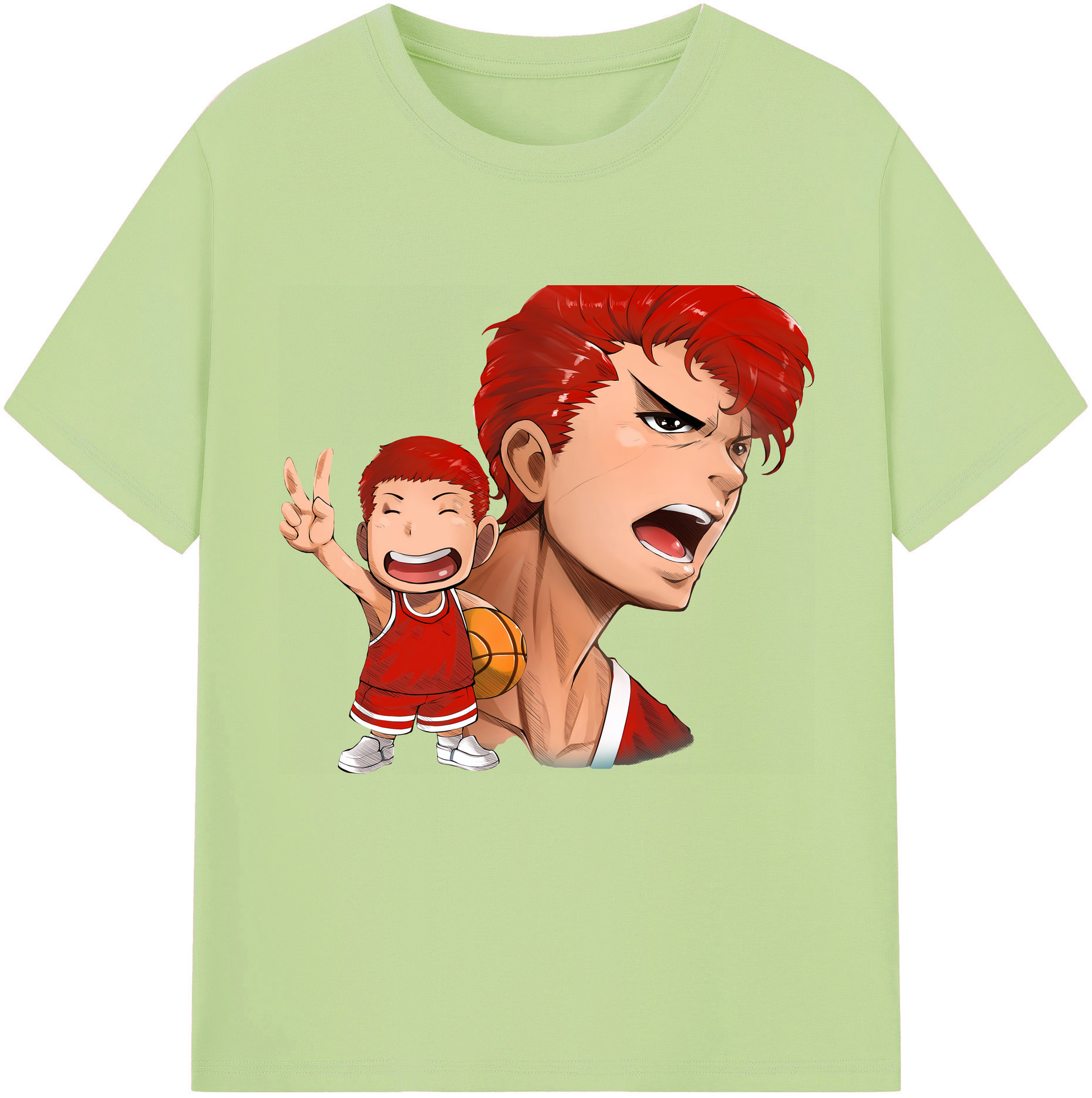 SLAM DUNK／スラムダンク 綿100％半袖Tシャツ（フロントプリント）